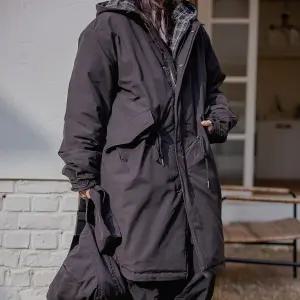 야상 롱 패딩 점퍼 면 허리스트링 루즈핏 여성 빅사이즈