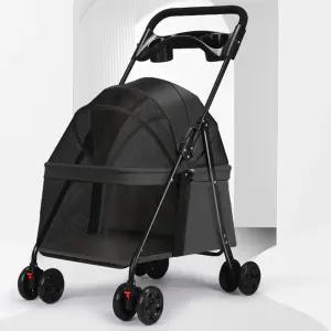 펫츄츄 저상형 강아지 유모차 접이식 개모차 매쉬 애견 중형견 소형견 펫웨건 폴딩