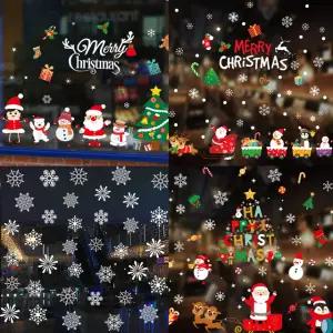 크리스마스 스티커 트리 시트지 창문 유리창 정전기 붙이는 데코 인테리어 카페 꾸미기 눈꽃