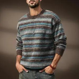 남성 라운드넥 니트 페어아일 가을 겨울 라운드 힛템