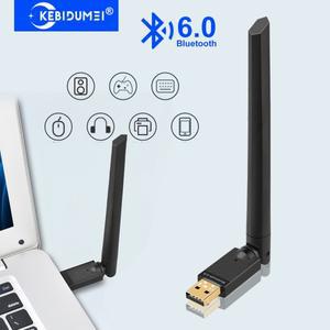 안테나가 있는 Bluetooth 6.0 어댑터 USB 동글 수신기 및 키보드 마우스용 송신기 Windows 11/10/8.1 드라