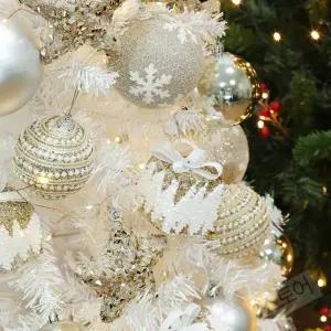 [트리장식] 수공예 트리 장식볼 오너먼트 세트(골드 04)