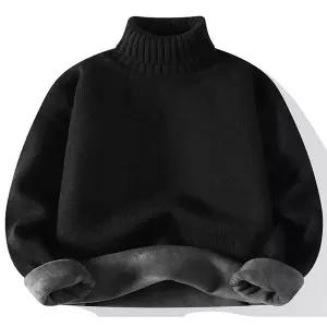 목티 폴라티 터틀넥 목폴라티 남성과 여성 하이넥 스웨터 2025년 가을/겨울 여유로운 룩 흰색 베이스 니트