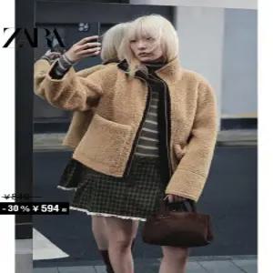 ZARA 자라 여성용 ZW 스탠드업 칼라 리버서블  재킷 3548242 756