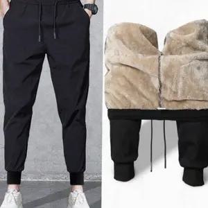 트레이닝 남성 겨울 바지 두꺼운 조거 양털 남성 기모 바지 밴딩
