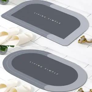 흡수력 규조토 발 매트 미끄럼 욕실 발 매트 화장실 건식