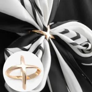 엑스형 스카프링 심플 디자인 스카프고리 패션 장식 스카프클립