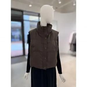 올리브데올리브 하이넥 덕다운 패딩 집업조끼 L5WV209