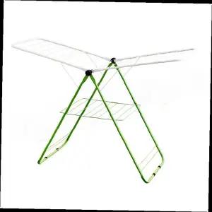 빨래건조대 접이식 스탠드형 실내 세탁물 건조 그린 컬러 행거