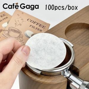 커피 필터 종이 에스프레소 Delonghi Breville Portafilter 공작 기계 용 51mm 100pcs 퍽 스크린