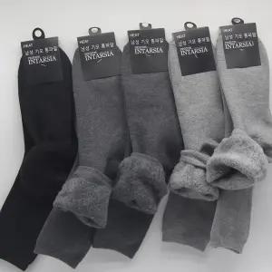 남자 기모양말 5켤레 HG5950-3A/보온양말/남성장목양말/무지양말/남성기모양말/남자기모양말/따뜻한양말/신