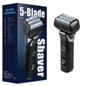5중날 휴대용 터보 전기면도기 C타입충전 IPX6등급 방수