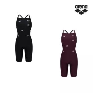 아레나 플러피프렌즈3 선수4부 반신 싱글크로스수영복