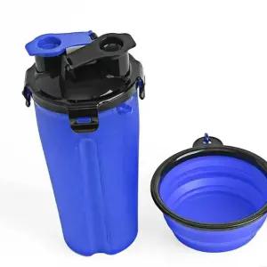 강아지 휴대용 물통 밥통 블루 강아지휴대용물그릇 (WFG1PQB)