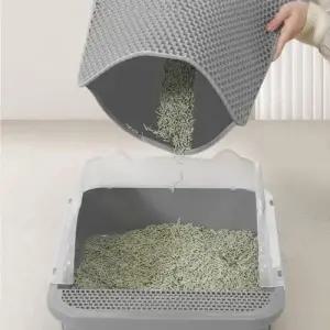 고양이 화장실 매트 모래 발판 그레이 포켓형 WFKMIST