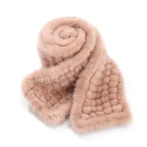 [진도 Klever] 스퀘어 밍크 니팅 머플러(K1W3AM11PI)