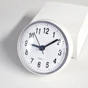 무소음 화장실 방수 시계 욕실용 벽시계 흡착