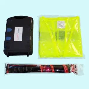 가족 지킴이 안전 키트 (안전용품세트 비상봉 조끼 불꽃신호기)