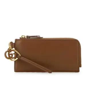 카라멜 가죽 지퍼 카드 지갑 847478AAEVB 2718