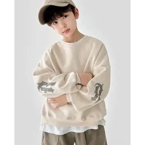 [리틀브로] (아동)레터링크로기모맨투맨[티셔츠BFJ8191A]