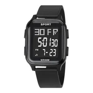 스포츠 손목 시계 남학생용 디지털 심플 사각 디자인