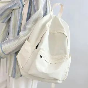 [룽스]여성백팩 심플 베이직 백팩 무지 책가방