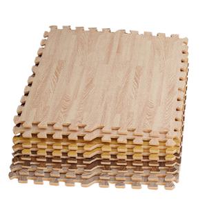 우드 퍼즐 조립 매트 16매 세트 30*30cm 방수 바닥 아기 놀이 놀이방 안전 유아 층간 소음 방지 베란다 거실 방음