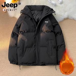 JEEP 겨울용 신규 두꺼운 후드가 달린 소형 따뜻한 재킷 남녀공용