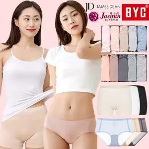 [BYC/제임스딘] 여성 팬티 세트 순면 쿨 인견 모달 면스판 위생 요일 삼각 사각 드로즈 속바지 맥시 노라인 심리스 햄 레이스 여자 주니어 엄마 할머니 빅사이즈 속옷 110 120