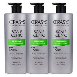 케라시스 샴푸 대용량 750ml 3개 두피클리닉 비듬 지성 쿨링 샴푸