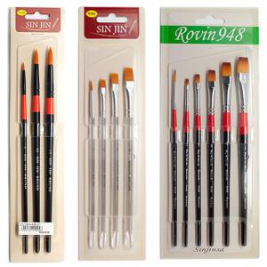 수채화 둥근붓 납작붓 아크릴 POP 구성 세트