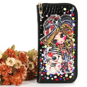 핸드페인팅 장어 가죽 장지갑 반지갑 여자 여성 카드 동전 예쁜 지갑 파우치 고급 국산