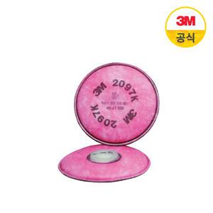 3M 양구형 방독면 특급 방진필터 2097K 양구형 2개입(1세트)