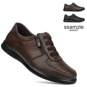 쌈지 천연가죽 남자 스니커즈 단화 남성 신발 운동화 자크 슬립온 밴딩 N18