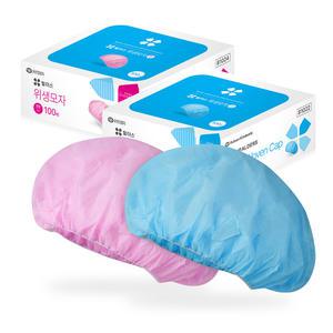 유한킴벌리 간호사용캡 일회용 헤어캡 위생 모자 수술모 100매 1팩 81022/81024