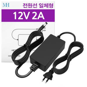 12V 2A 어댑터 (TY1200200ZImn)전원선일체형/가정용 DC 직류 전원장치 파워 서플라이 CCTV카메라용/12V2A
