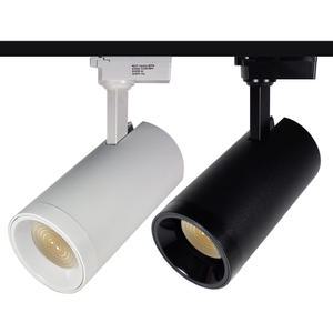 LED 레일등 렌즈투광기 30W / 원통 COB 레일조명 등기구 스포트 라이트 전시장 카페 미술관 가게 의류 매장 전시 스팟 트랙등