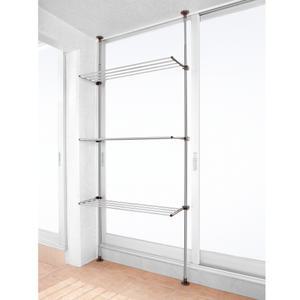 웰렉스 발코니 수직폴 빨래건조대 SJG1017-3(1000) 최대높이 170cm, 3단선반 100cm