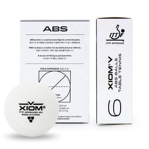 XIOM 엑시옴V 탁구공 시합구 ABS 3스타 (6입)
