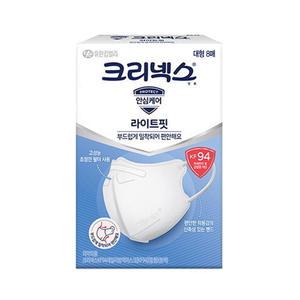 크리넥스 입체형(데일리방역) 라이트핏 KF94 마스크 대형 8p x1통