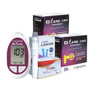 녹십자 지케어 측정기+시험지100매(27년8월)+침100개+솜100매