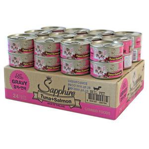 사파이어 캣 그레이비 캔 80g 24개입-참치연어