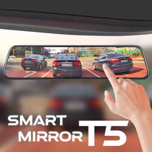 고화질 전후방 2채널 룸미러형 12인치 스마트미러 블랙박스 풀세트 T5