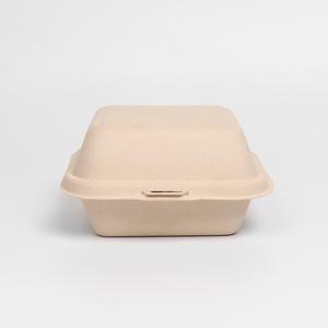 [PR] 일회용 친환경 일체형 종이 펄프 도시락 용기 B-003호 크라프트 500개