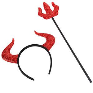 31478-할로윈 악마뿔머리띠 삼지창세트  파티코스튬 행사소품 헬러윈 악마복장