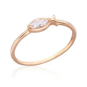 14K 심플 큐트 큐빅 물고기 반지 NPR26690