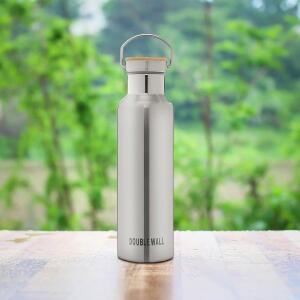 [디작소]DJAGSO 600ml 우드 진공 보온병 보틀 텀블러 물병 물통