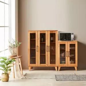 더젠 에르뎀참죽원목1500 유리도어 다용도주방수납장세트6 900장식장 600수납장 도장제품)