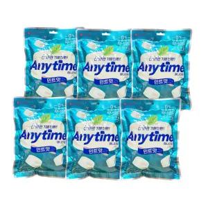 롯데제과 애니타임 밀크 캔디 185g x6개/자일리톨사탕