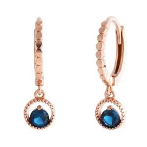 14K 볼체인 청다이아 원터치 링 귀걸이 한쌍 JNE28390